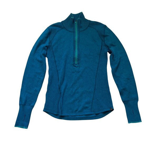 Eddie Bauer Womens Half-Zip workout Sweater Blue S - Picture 1 of 5